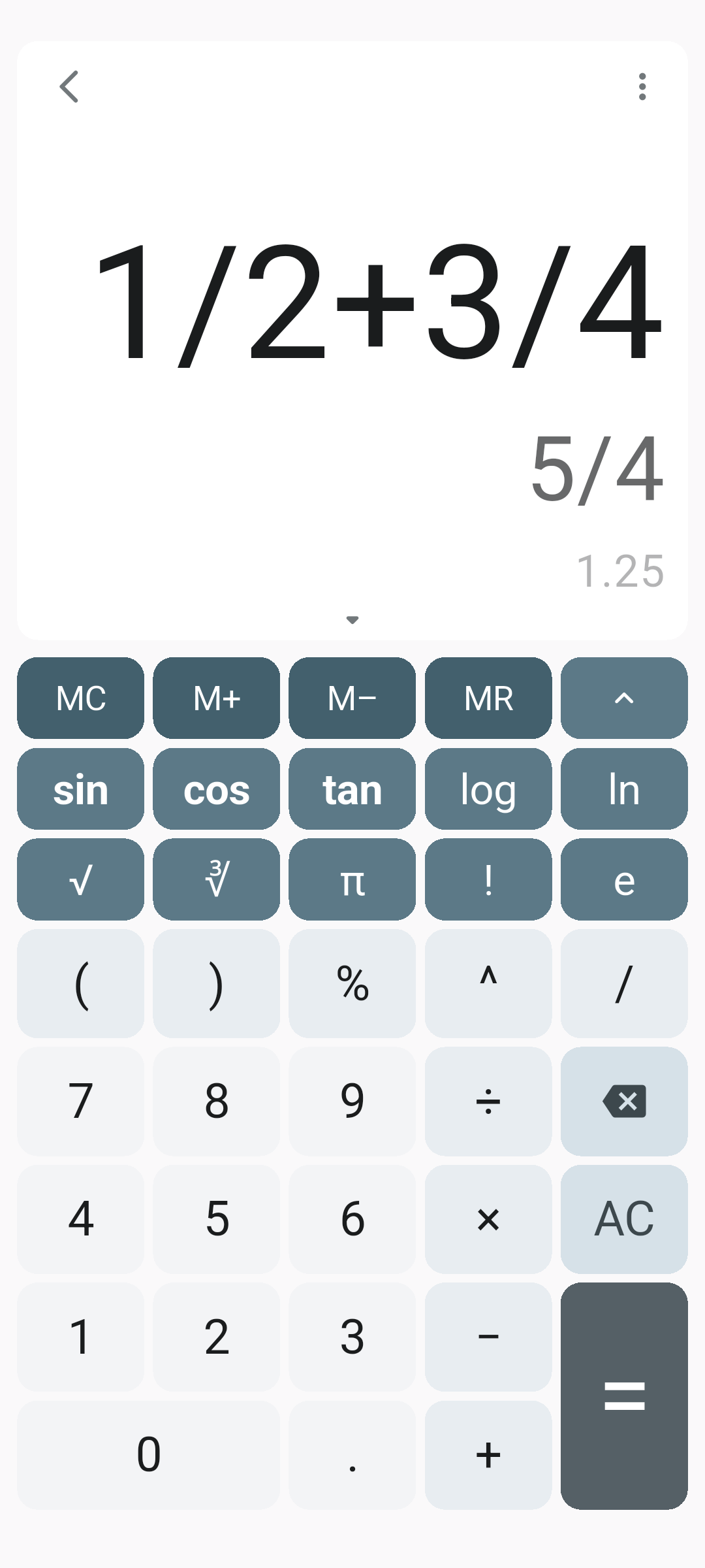 Modern calculator